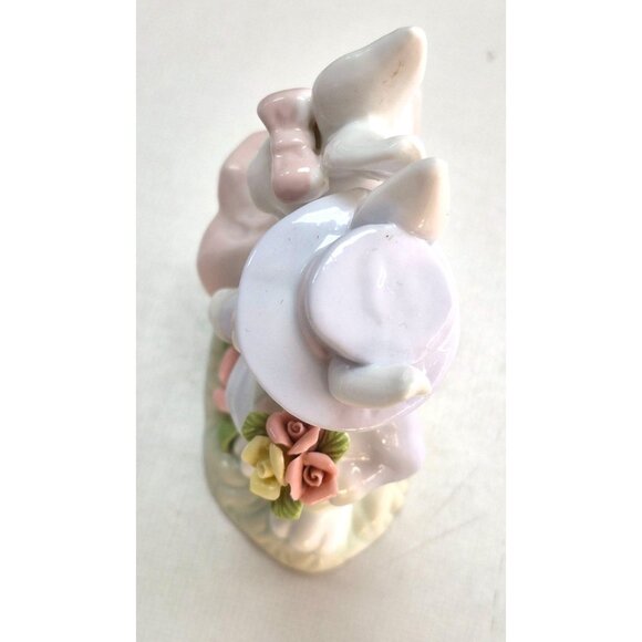 "Home Interiors & Gifts" Easter Finery Bunny Couple Figurine Pastel Ceramic Coll - Picture 6 of 9